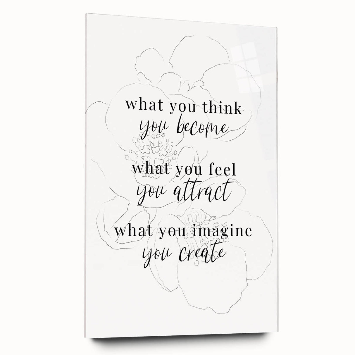 Minimalist Typography Art Print – Motivational Quote on Canvas