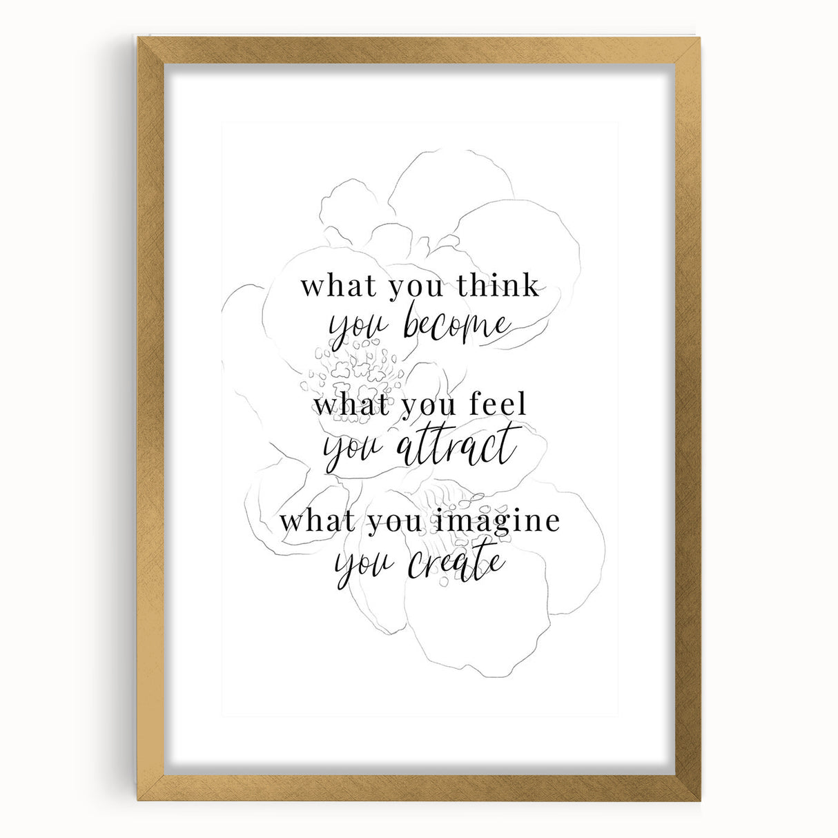 Minimalist Typography Art Print – Motivational Quote on Canvas