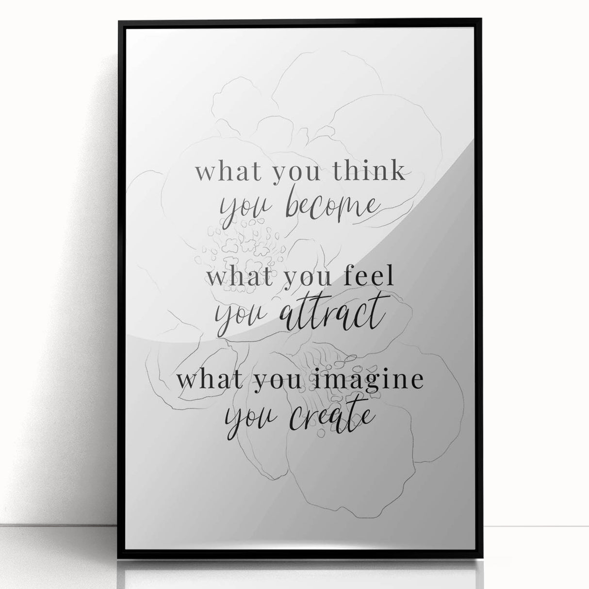 Minimalist Typography Art Print – Motivational Quote on Canvas