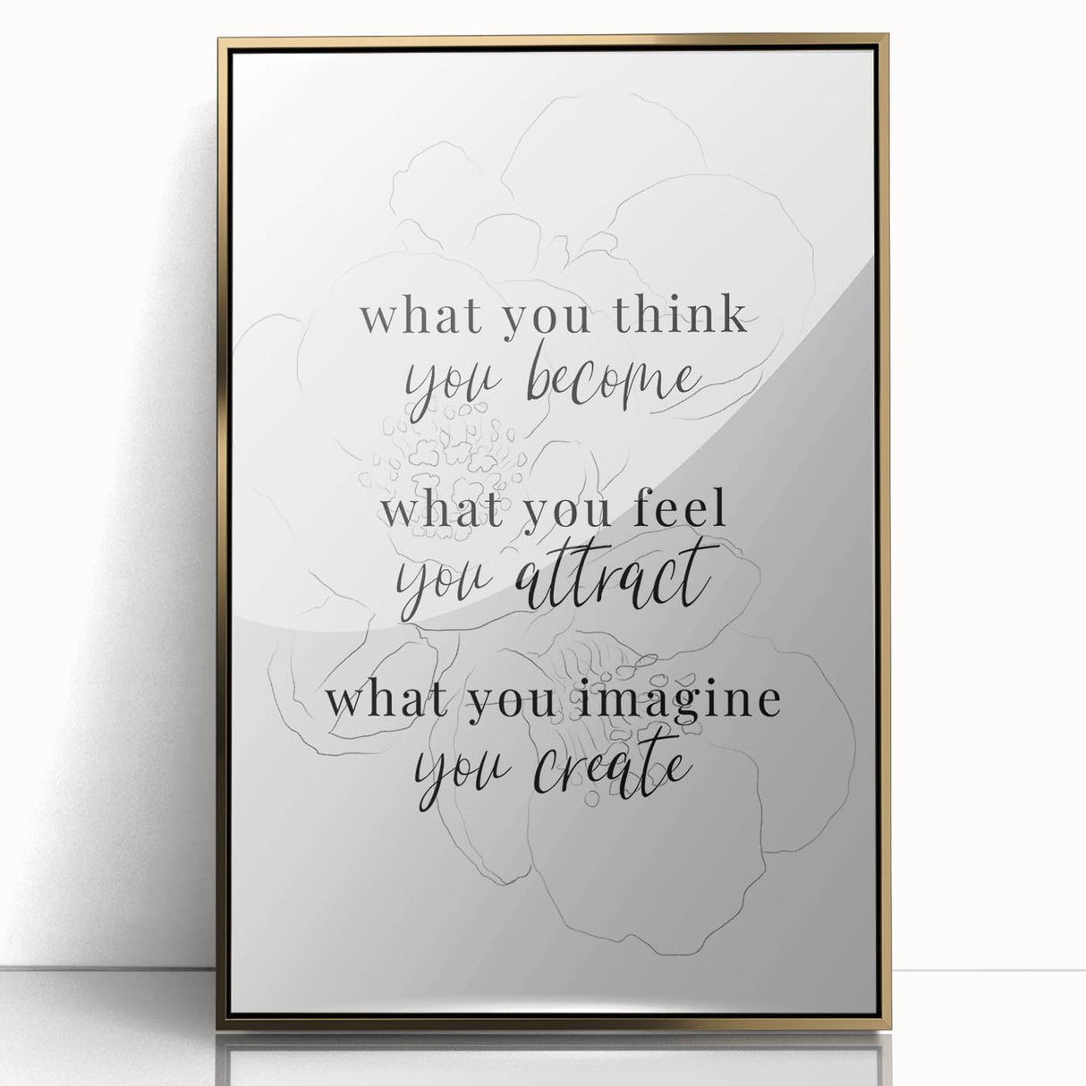 Minimalist Typography Art Print – Motivational Quote on Canvas
