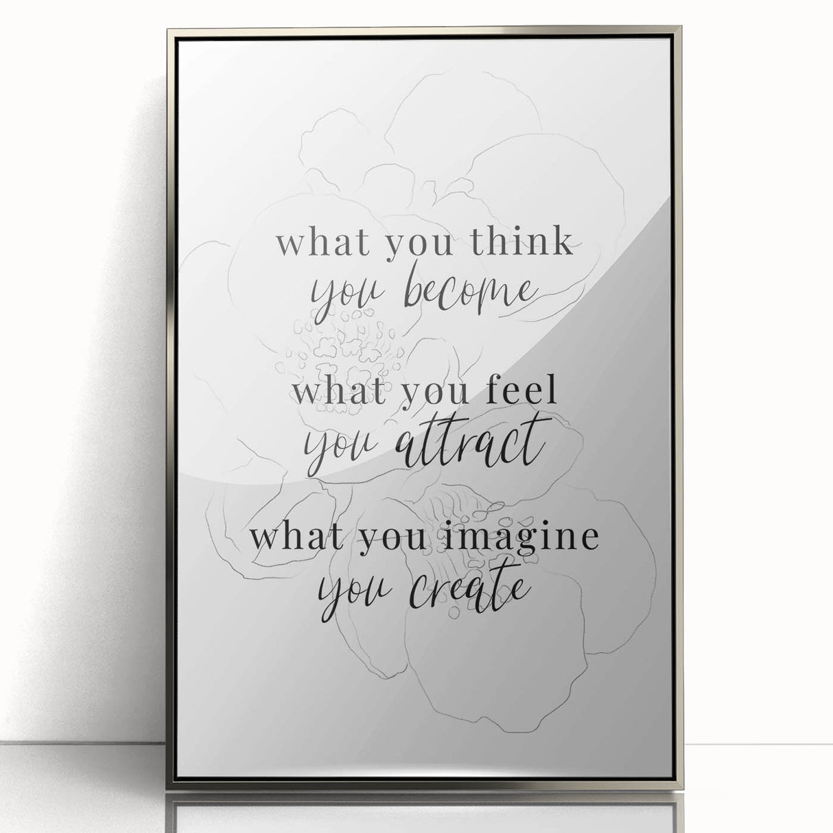 Minimalist Typography Art Print – Motivational Quote on Canvas