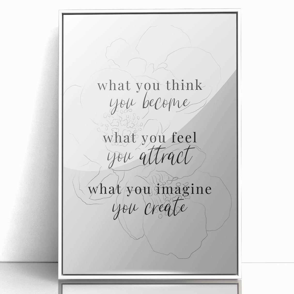 Minimalist Typography Art Print – Motivational Quote on Canvas