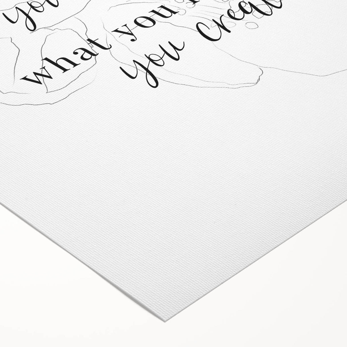 Minimalist Typography Art Print – Motivational Quote on Canvas