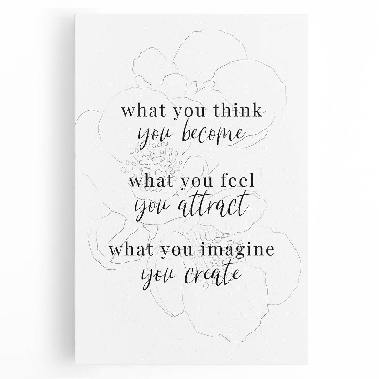 Minimalist Typography Art Print – Motivational Quote on Canvas