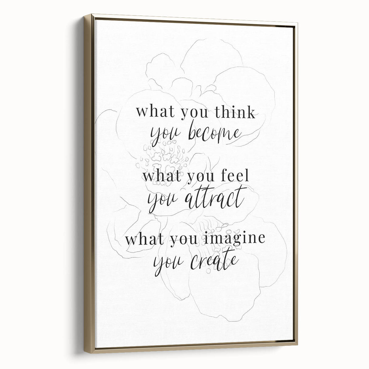Minimalist Typography Art Print – Motivational Quote on Canvas