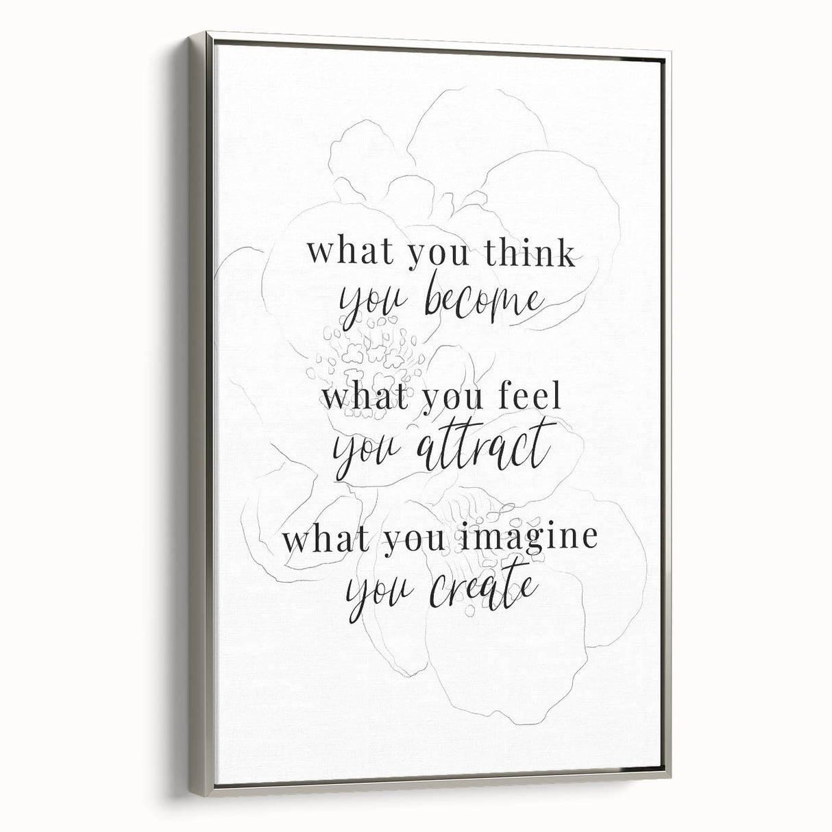 Minimalist Typography Art Print – Motivational Quote on Canvas
