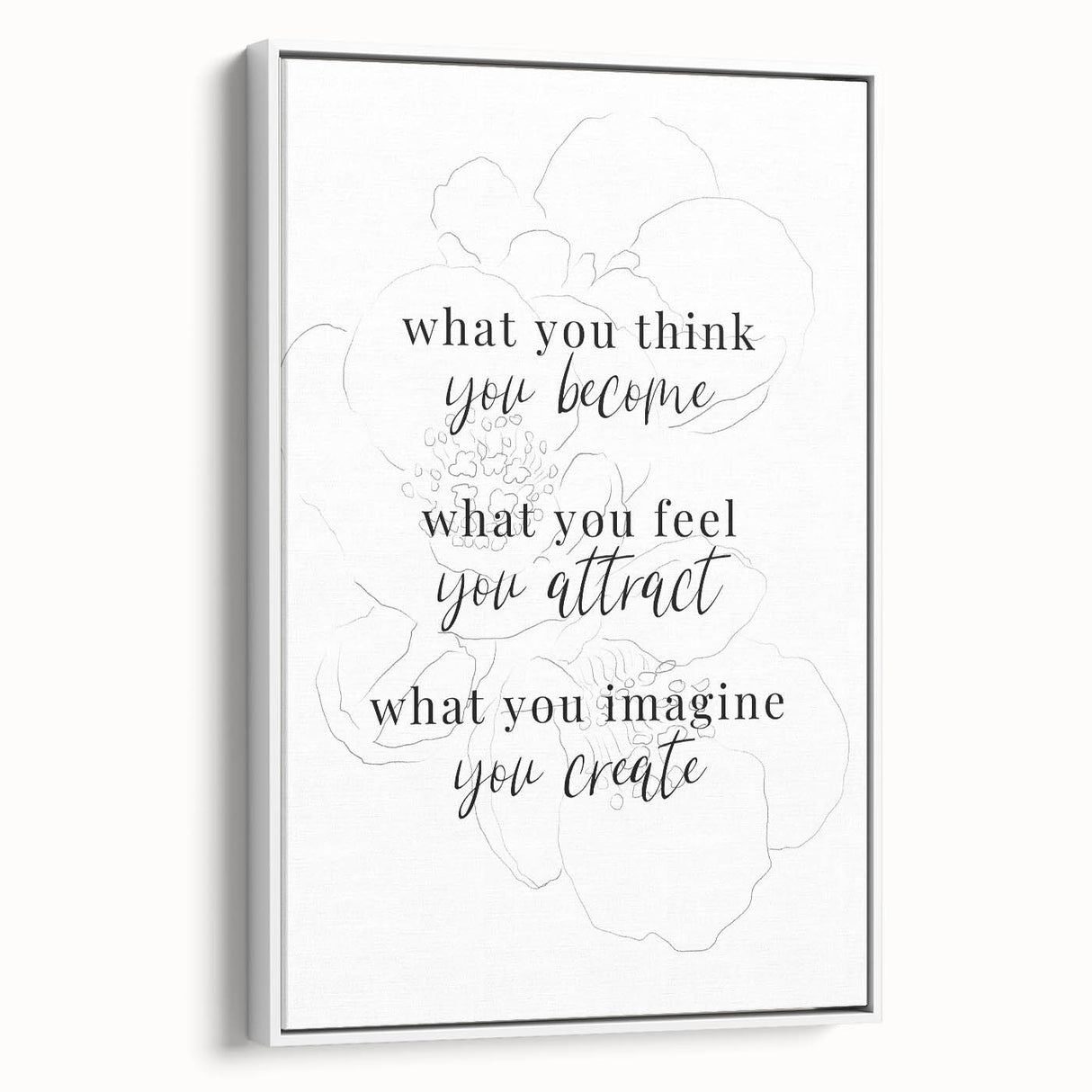 Minimalist Typography Art Print – Motivational Quote on Canvas
