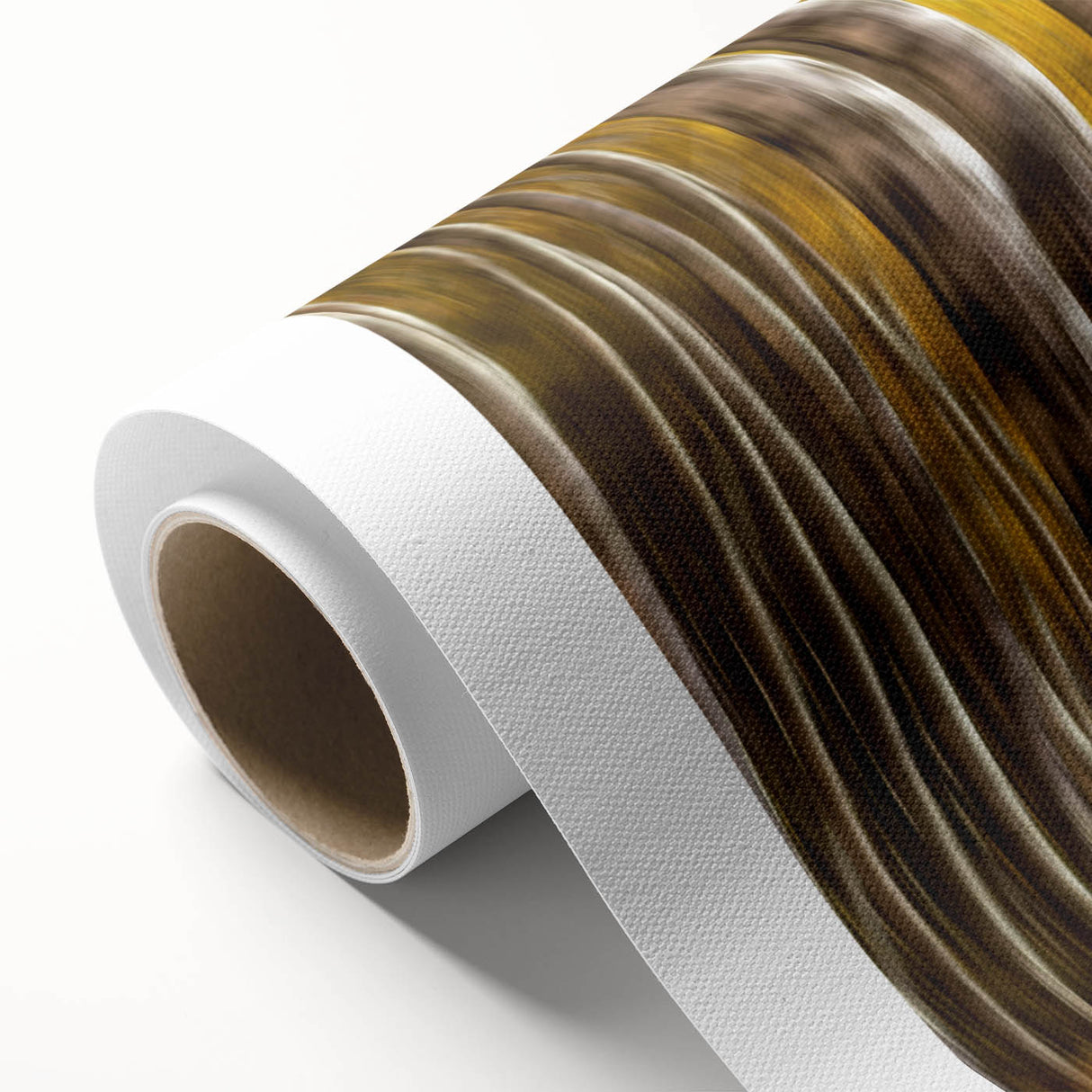 Golden Trunk Flow – Autumn Forest Scene in Artistic Motion Blur