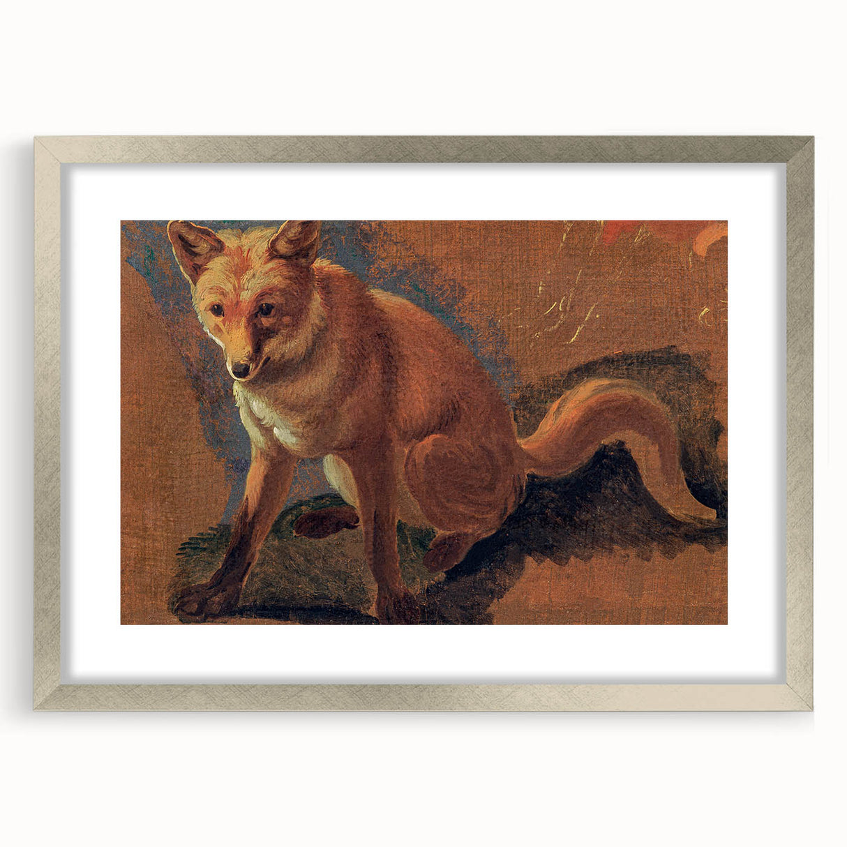 Romantic Art Prints: Lying Cat for a Dish - Historical Wall Art
