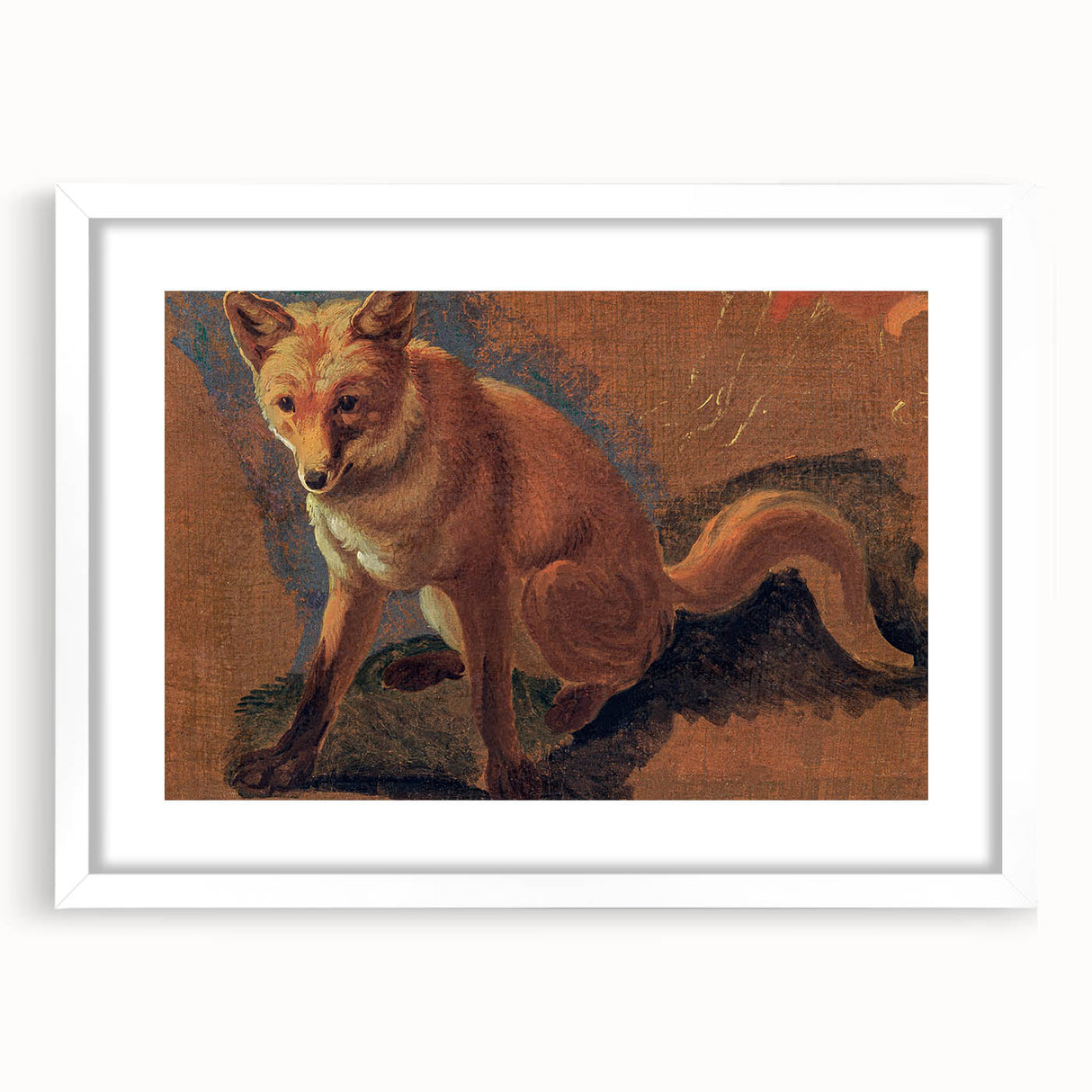 Romantic Art Prints: Lying Cat for a Dish - Historical Wall Art