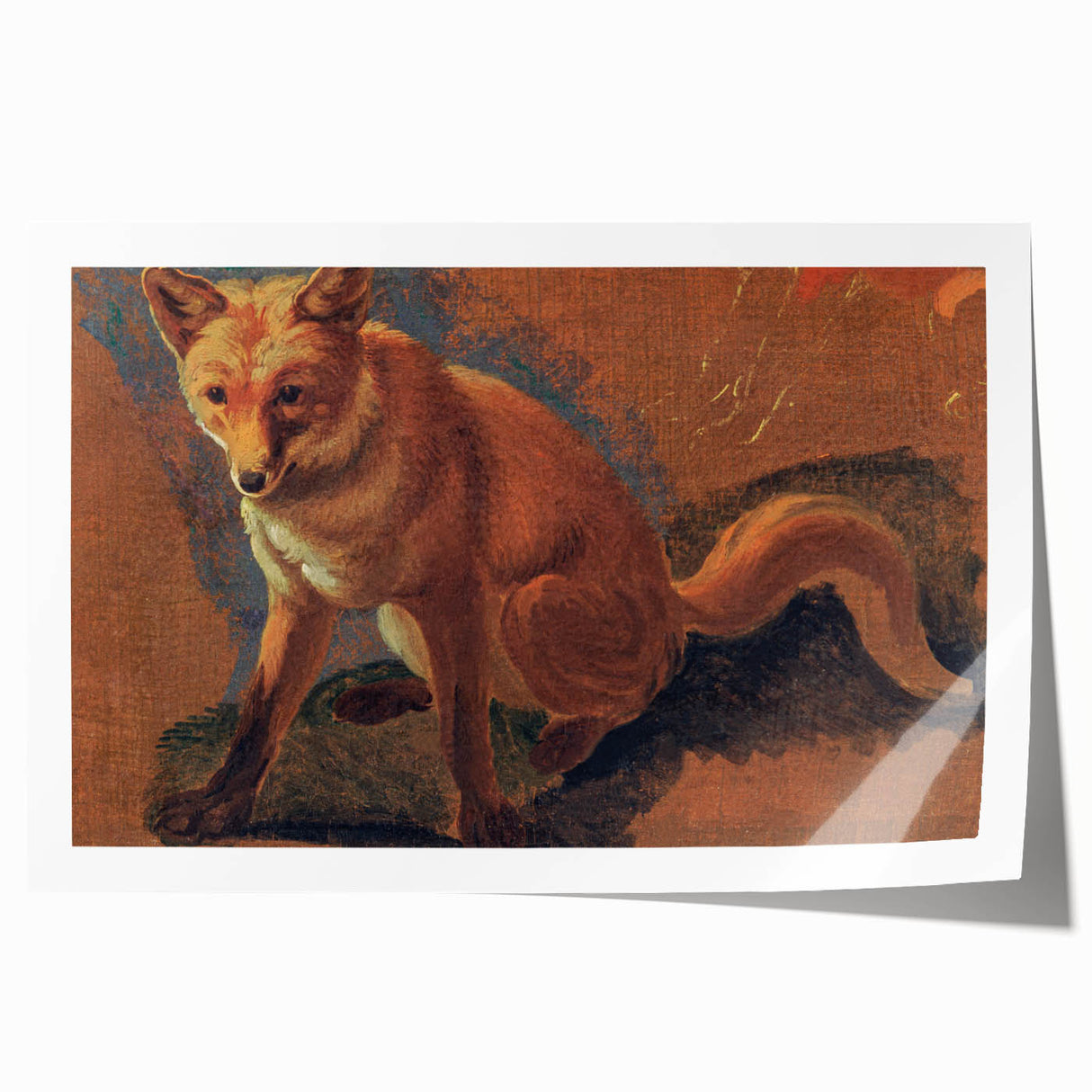 Romantic Art Prints: Lying Cat for a Dish - Historical Wall Art
