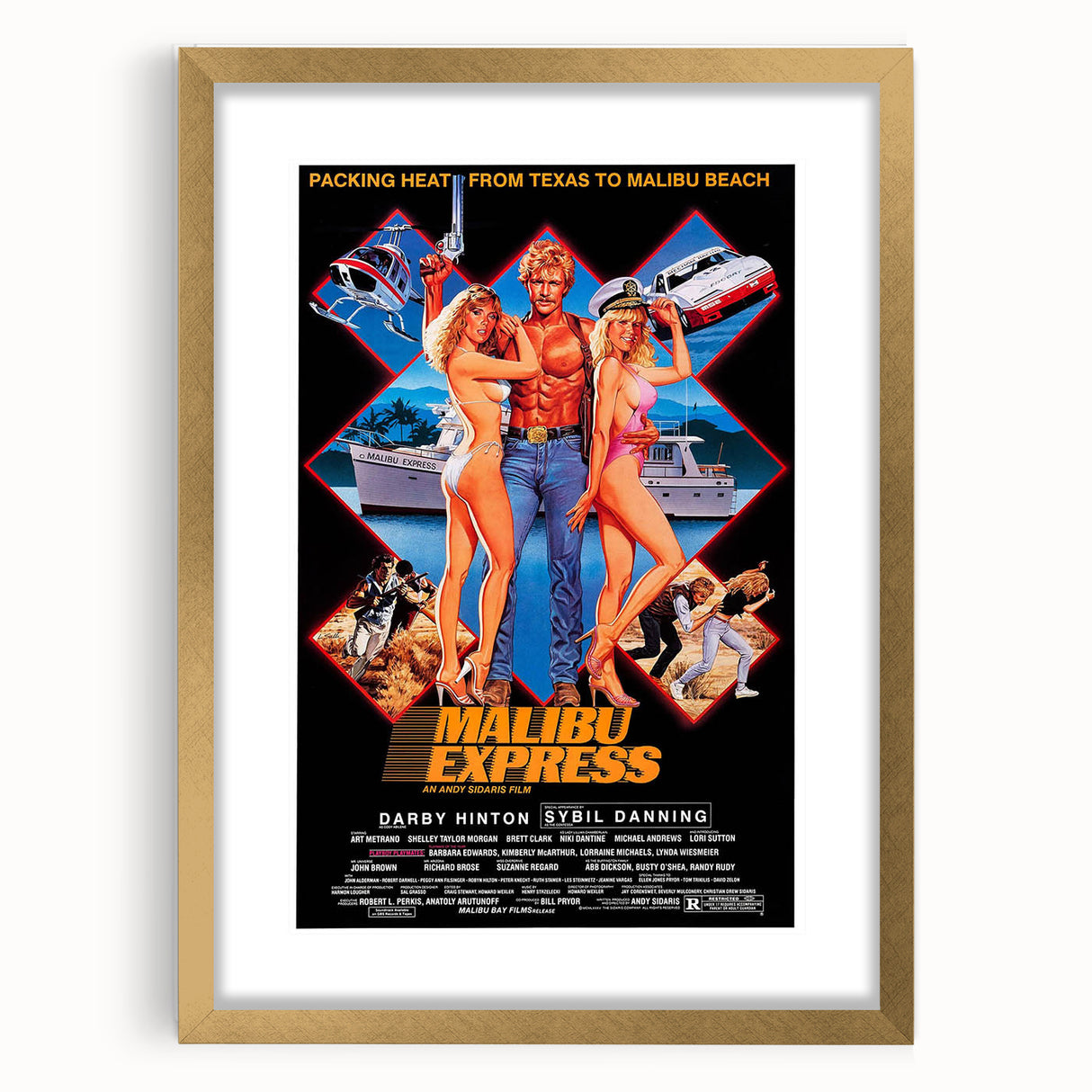 Retro Malibu Express Poster Art - Vintage 80s Action Movie Prints