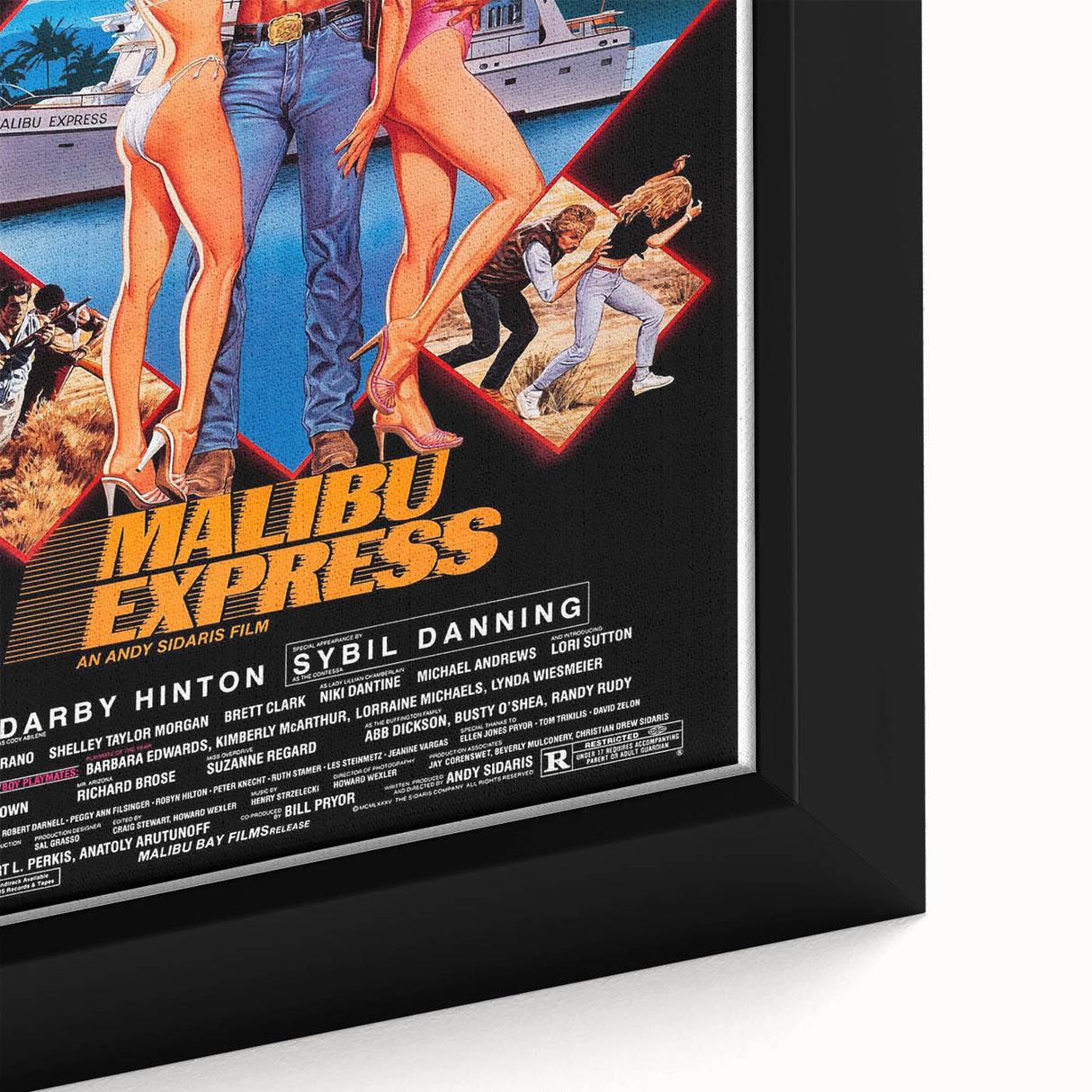 Retro Malibu Express Poster Art - Vintage 80s Action Movie Prints