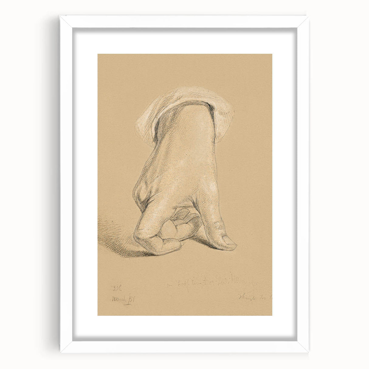 Romanticism Art: Alexander Hamilton Hand Study Canvas Print