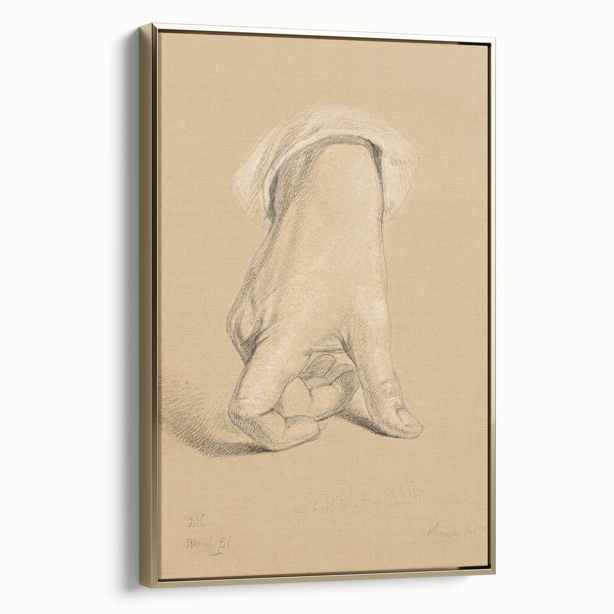 Romanticism Art: Alexander Hamilton Hand Study Canvas Print