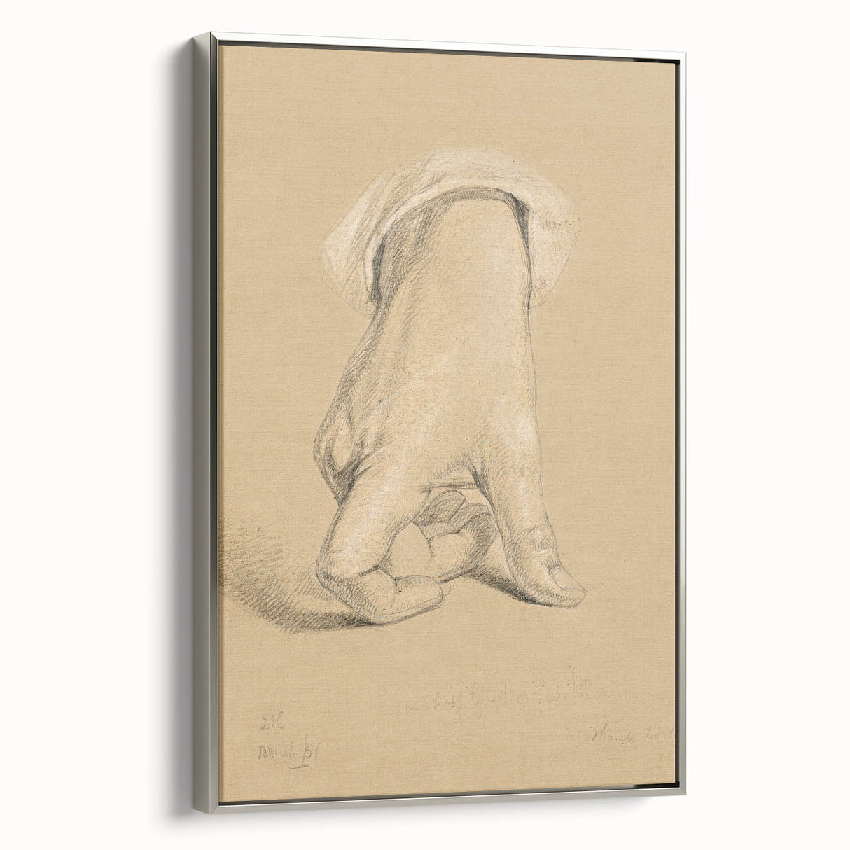 Romanticism Art: Alexander Hamilton Hand Study Canvas Print