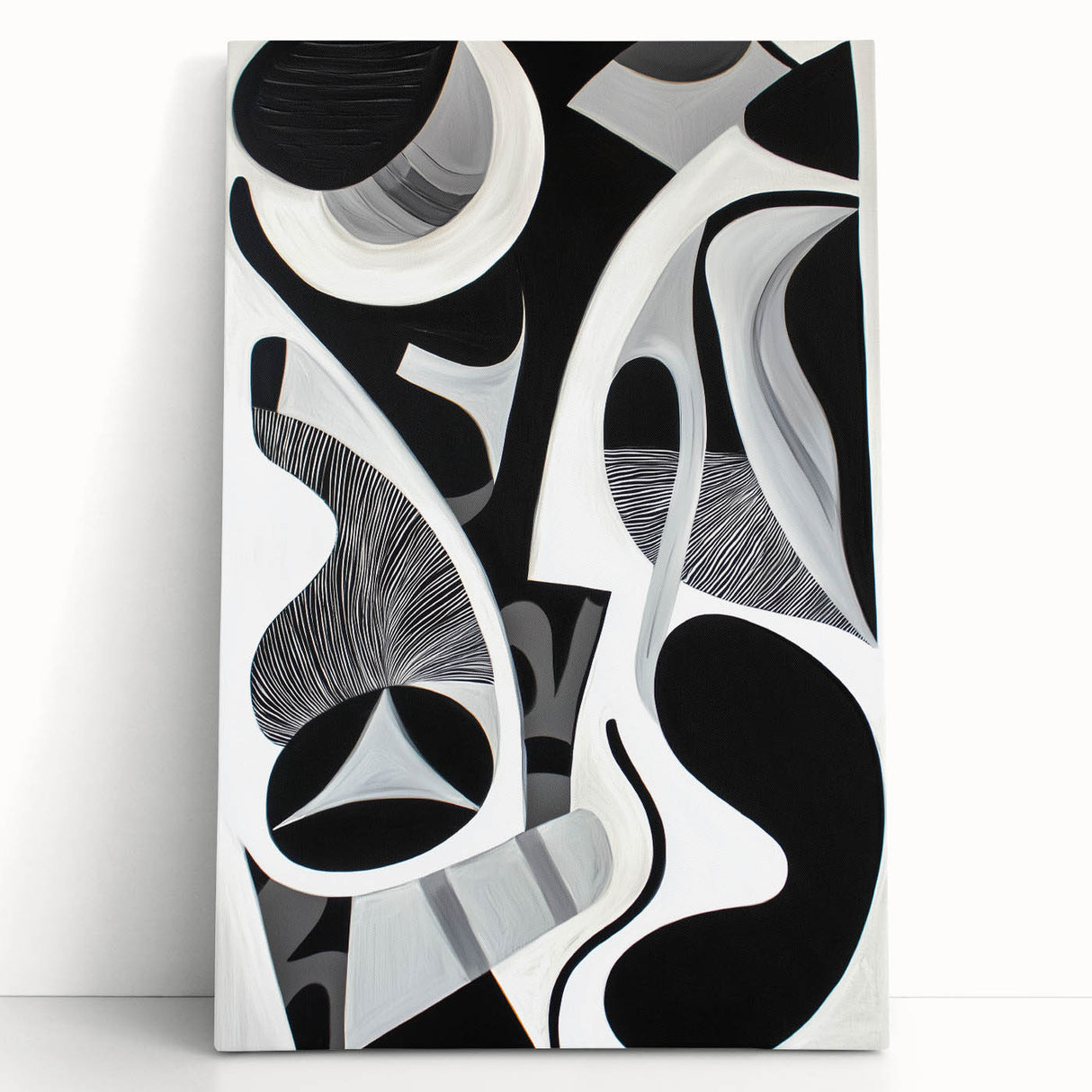 Modern Monochrome Canvas Prints – Black and White Bedroom Art