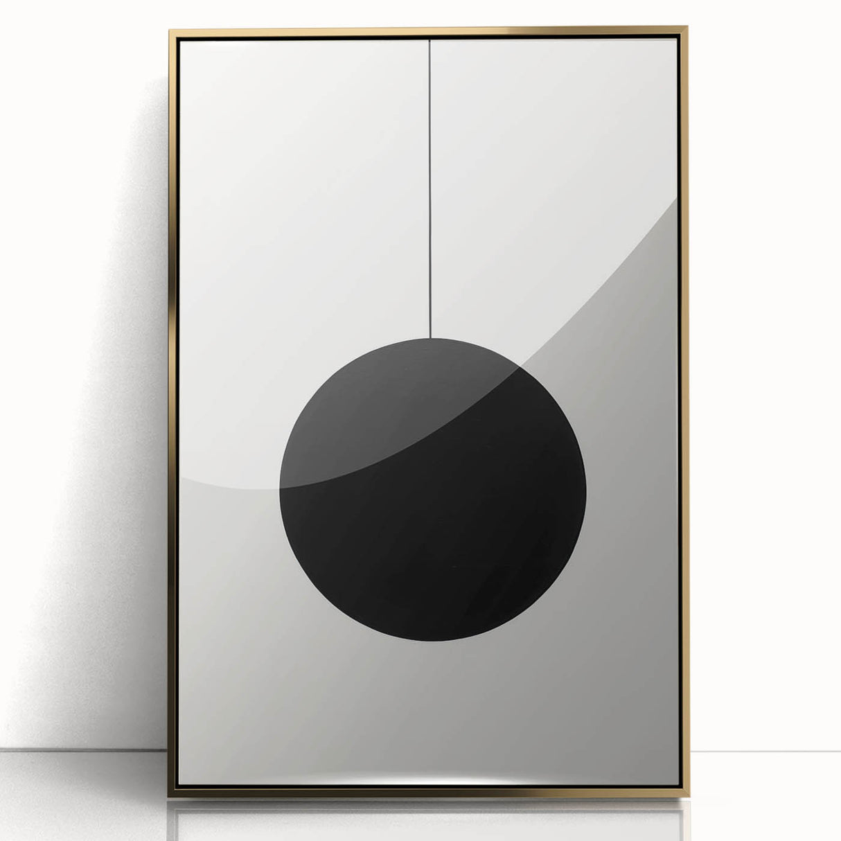 Modern Dining Room Art – Minimalist Black & White Canvas Print