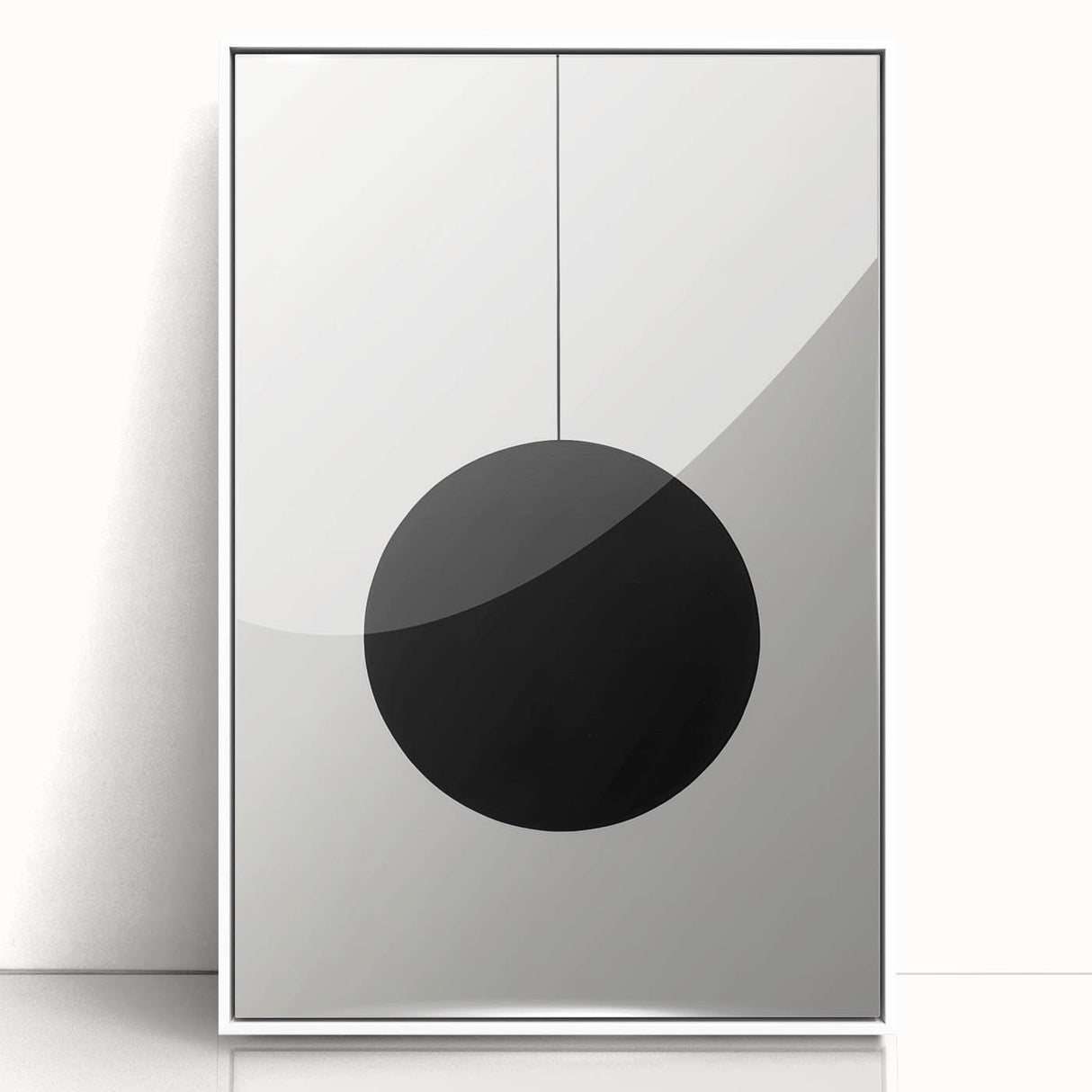 Modern Dining Room Art – Minimalist Black & White Canvas Print
