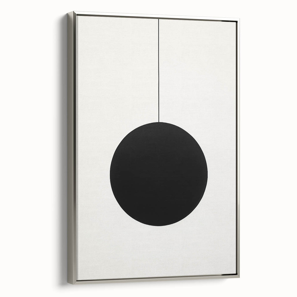 Modern Dining Room Art – Minimalist Black & White Canvas Print