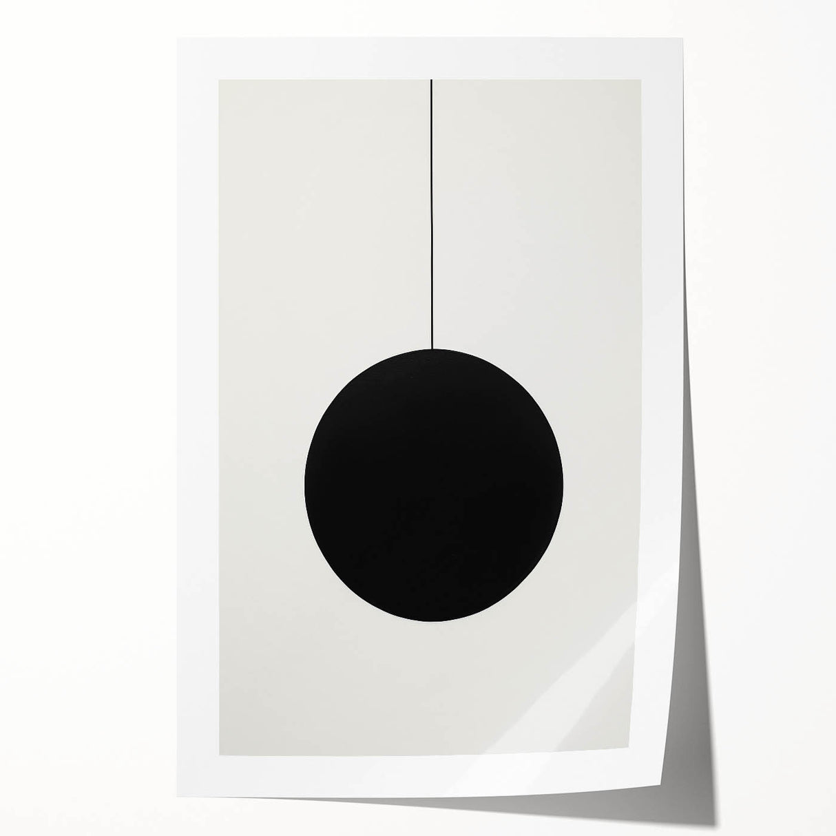 Modern Dining Room Art – Minimalist Black & White Canvas Print