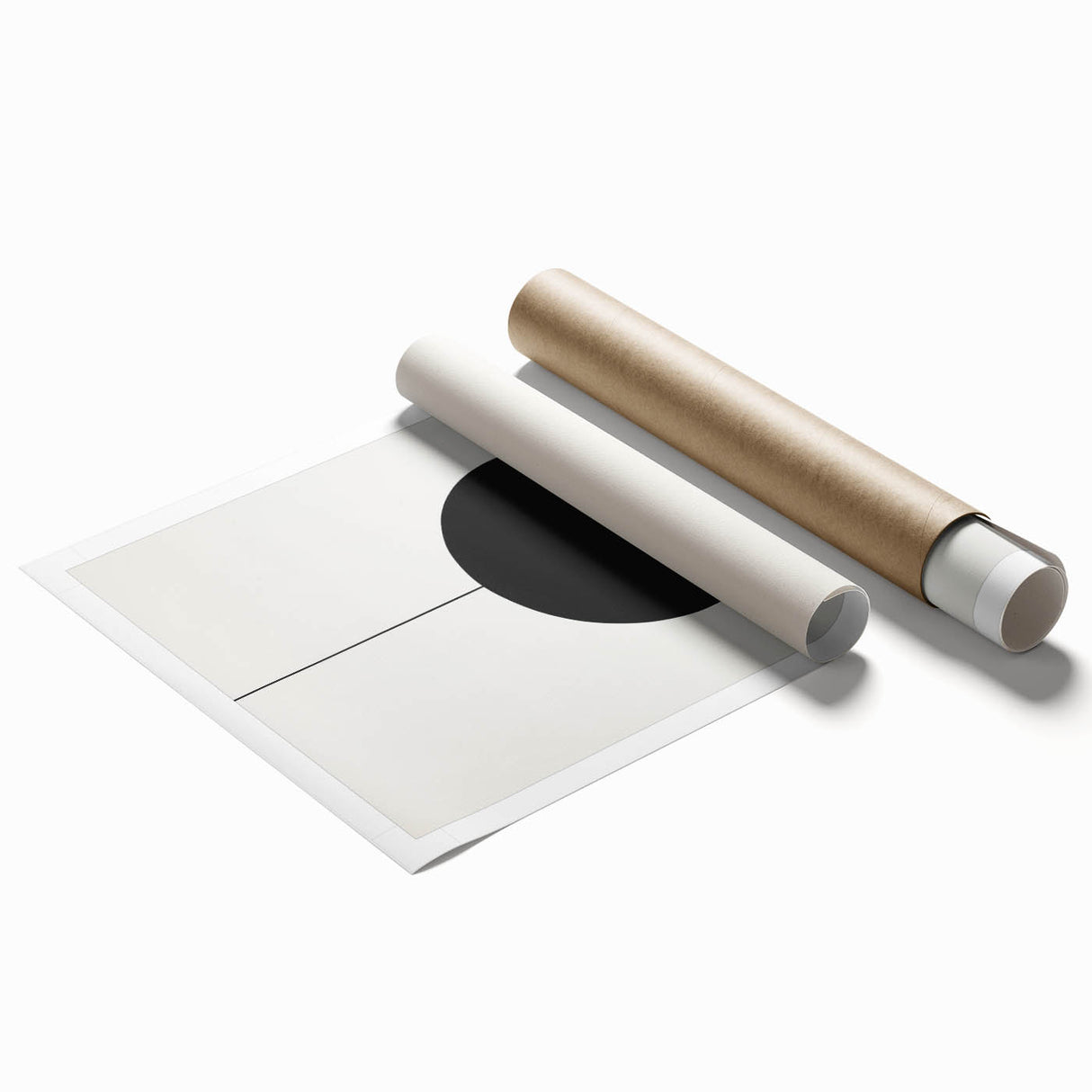 Modern Dining Room Art – Minimalist Black & White Canvas Print