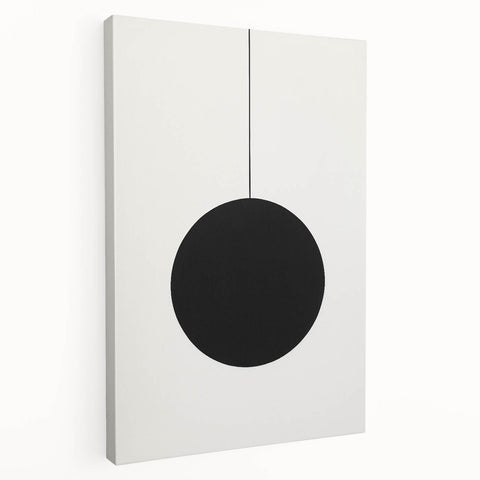 Modern Dining Room Art – Minimalist Black & White Canvas Print