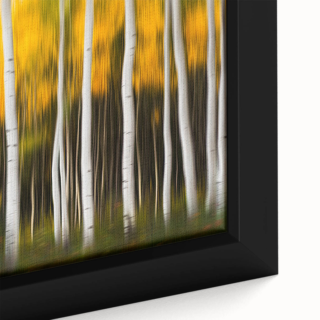 Forest Blaze – Abstract Autumn Trunks in Dynamic Vertical Motion