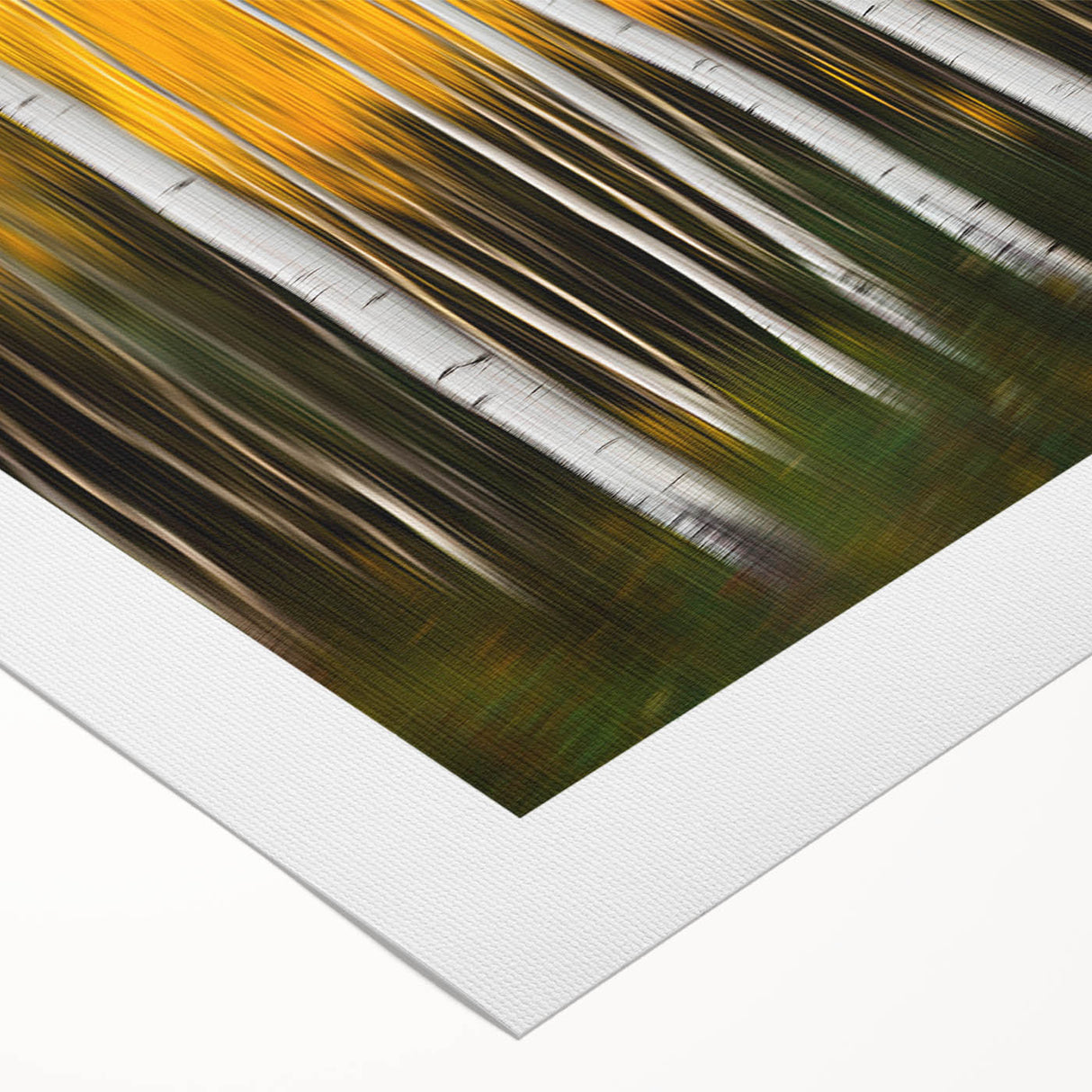 Forest Blaze – Abstract Autumn Trunks in Dynamic Vertical Motion