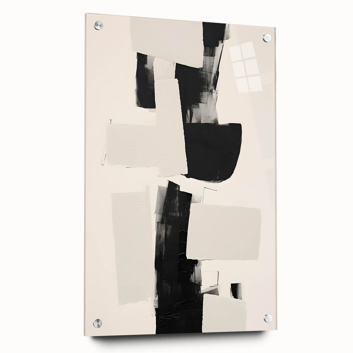 Elegant Dining Room Art Prints – Black & White Abstract Canvas