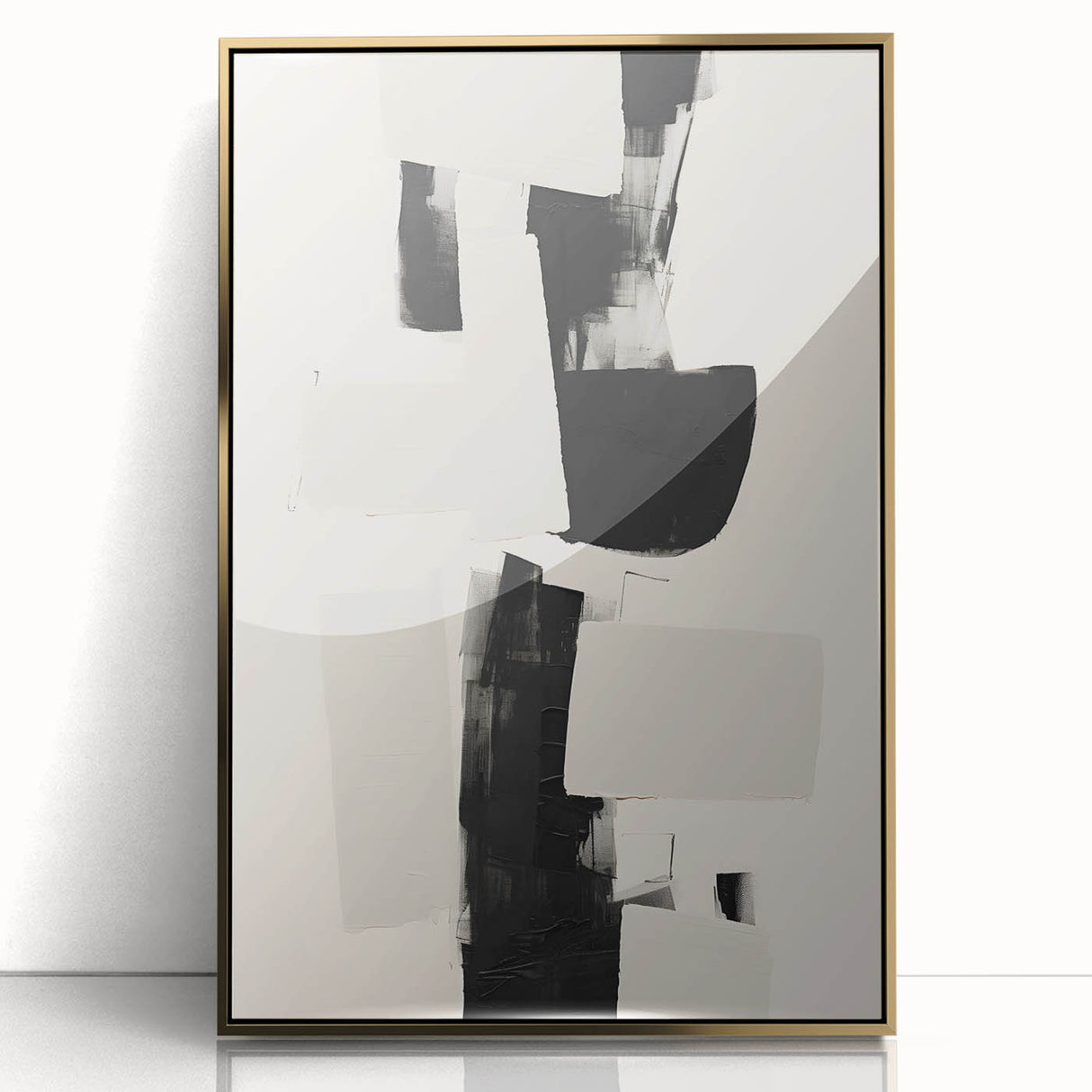 Elegant Dining Room Art Prints – Black & White Abstract Canvas