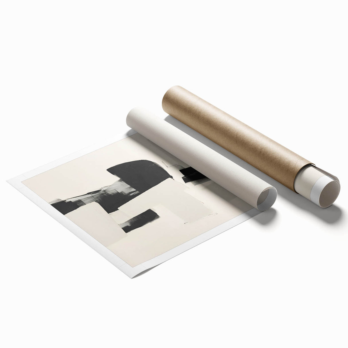 Elegant Dining Room Art Prints – Black & White Abstract Canvas