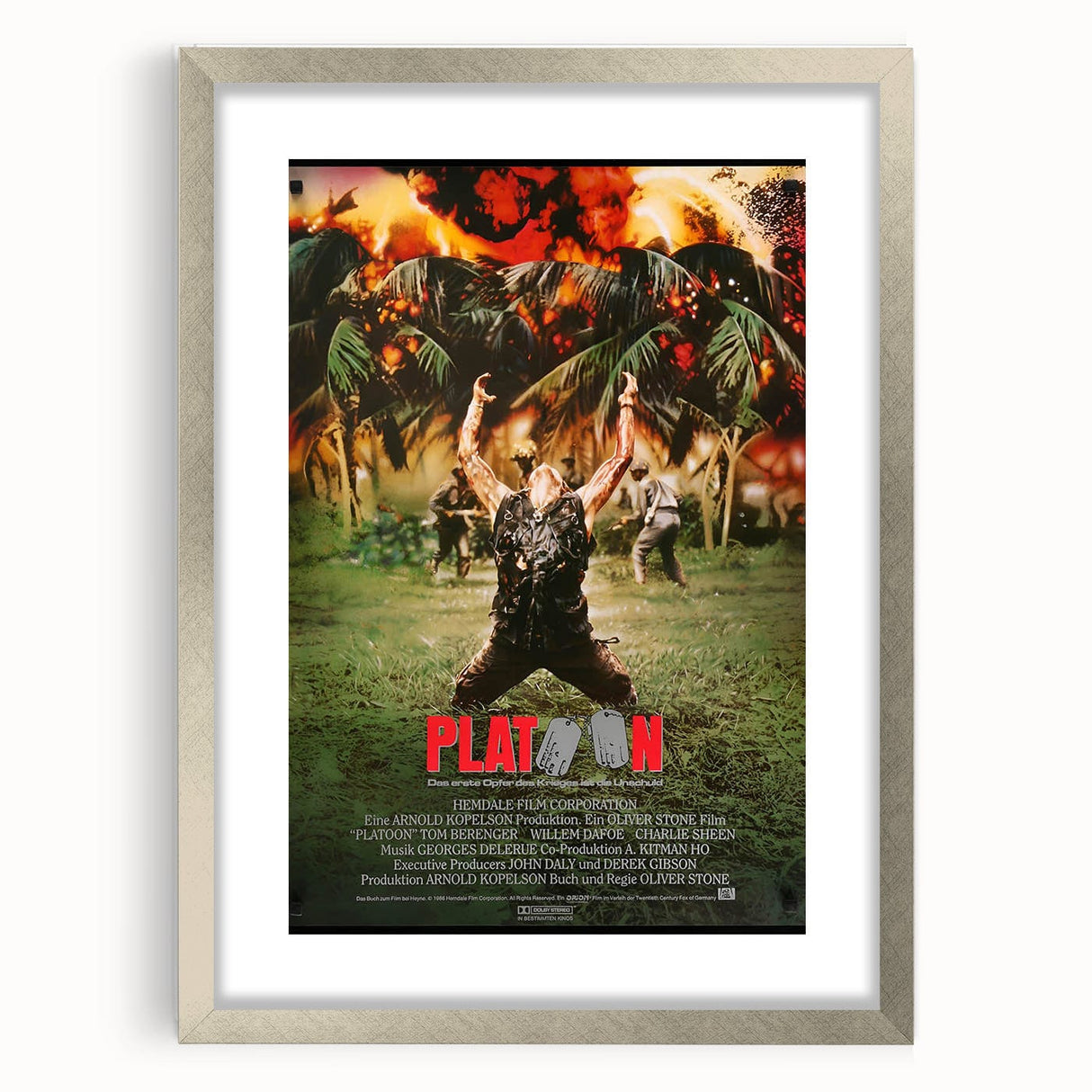 Retro Platoon Poster Art - Vintage 80s War Movie Prints