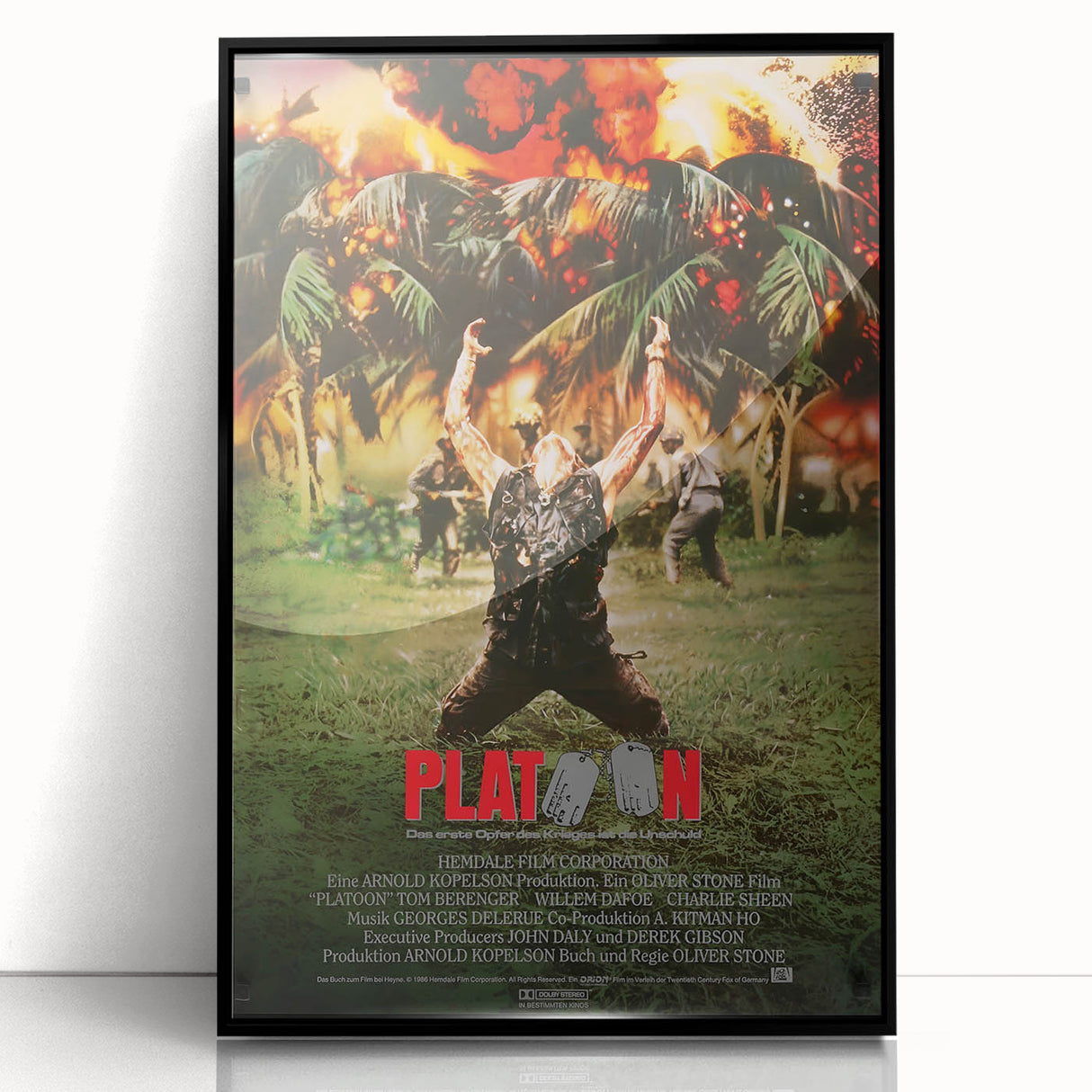 Retro Platoon Poster Art - Vintage 80s War Movie Prints