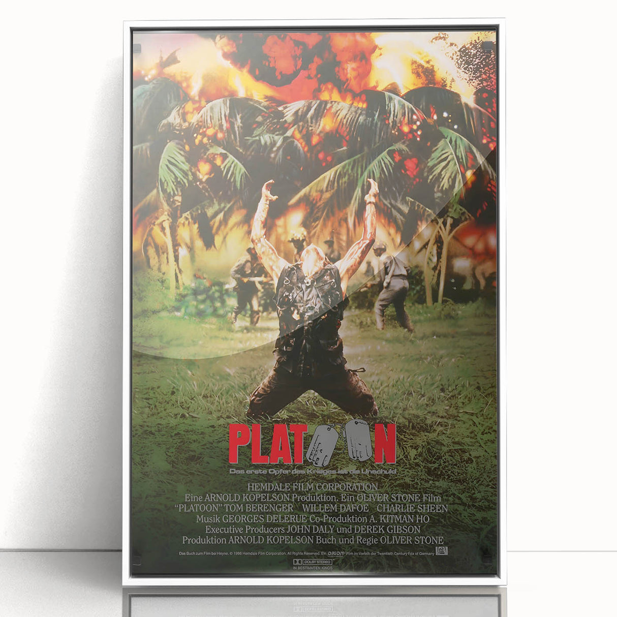 Retro Platoon Poster Art - Vintage 80s War Movie Prints