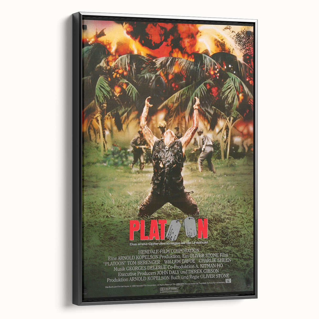 Retro Platoon Poster Art - Vintage 80s War Movie Prints