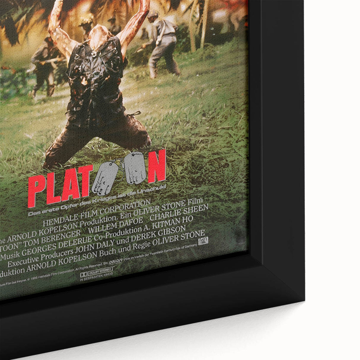 Retro Platoon Poster Art - Vintage 80s War Movie Prints