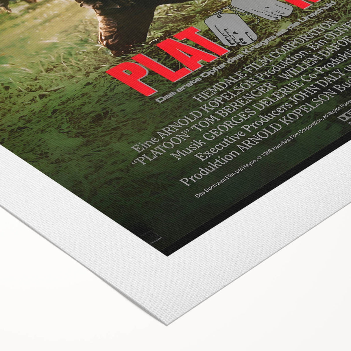 Retro Platoon Poster Art - Vintage 80s War Movie Prints