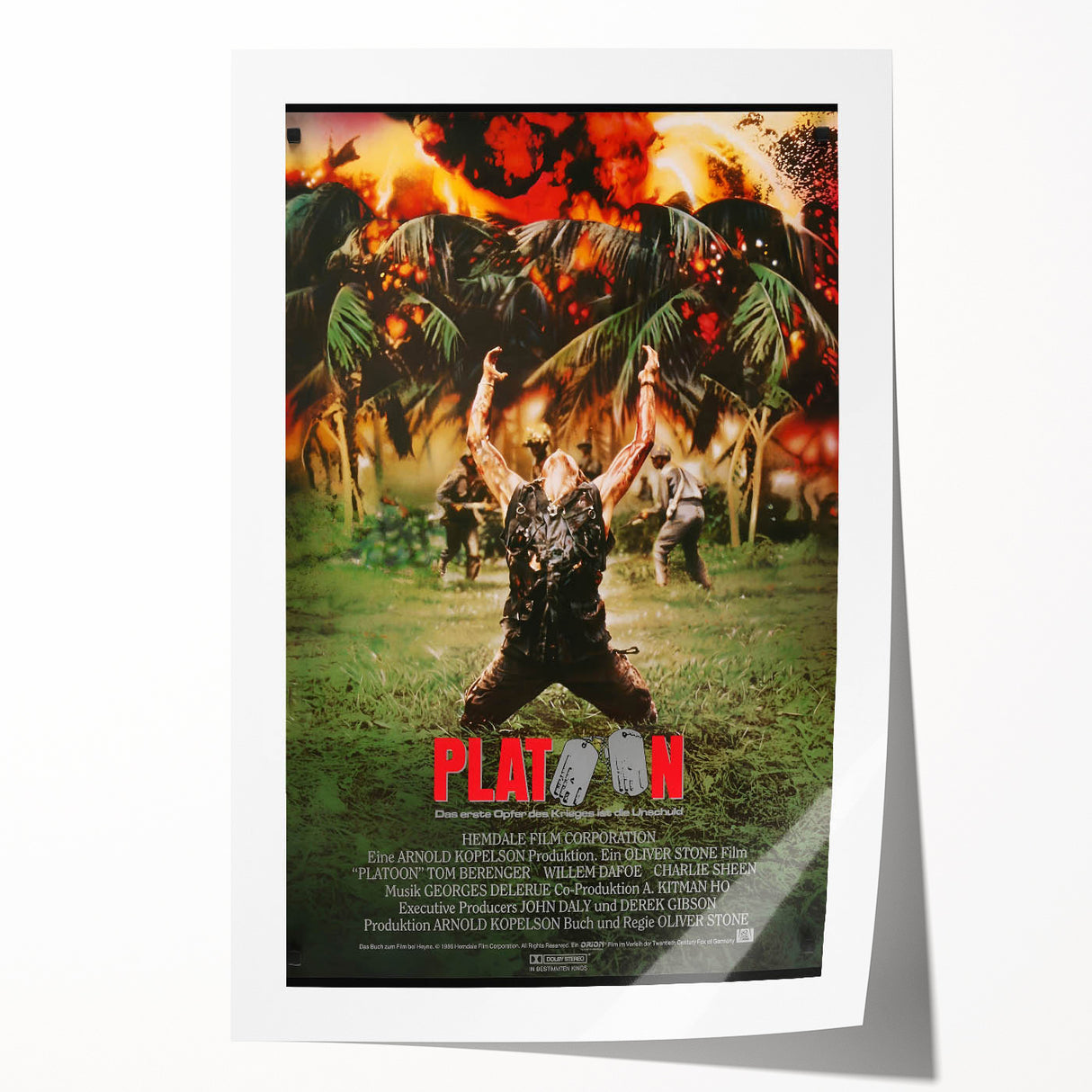 Retro Platoon Poster Art - Vintage 80s War Movie Prints