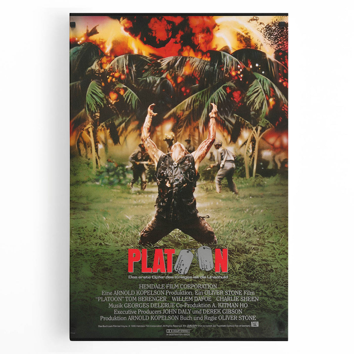 Retro Platoon Poster Art - Vintage 80s War Movie Prints