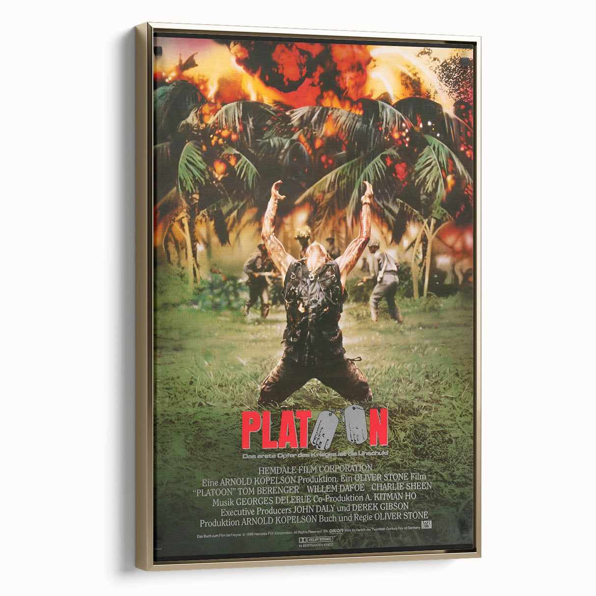 Retro Platoon Poster Art - Vintage 80s War Movie Prints