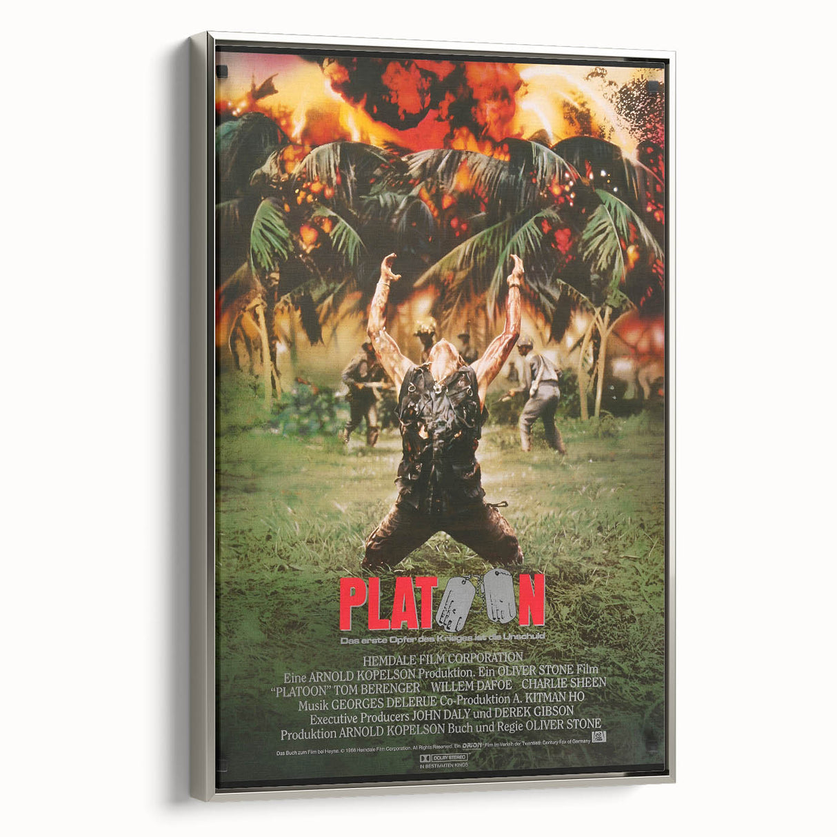 Retro Platoon Poster Art - Vintage 80s War Movie Prints