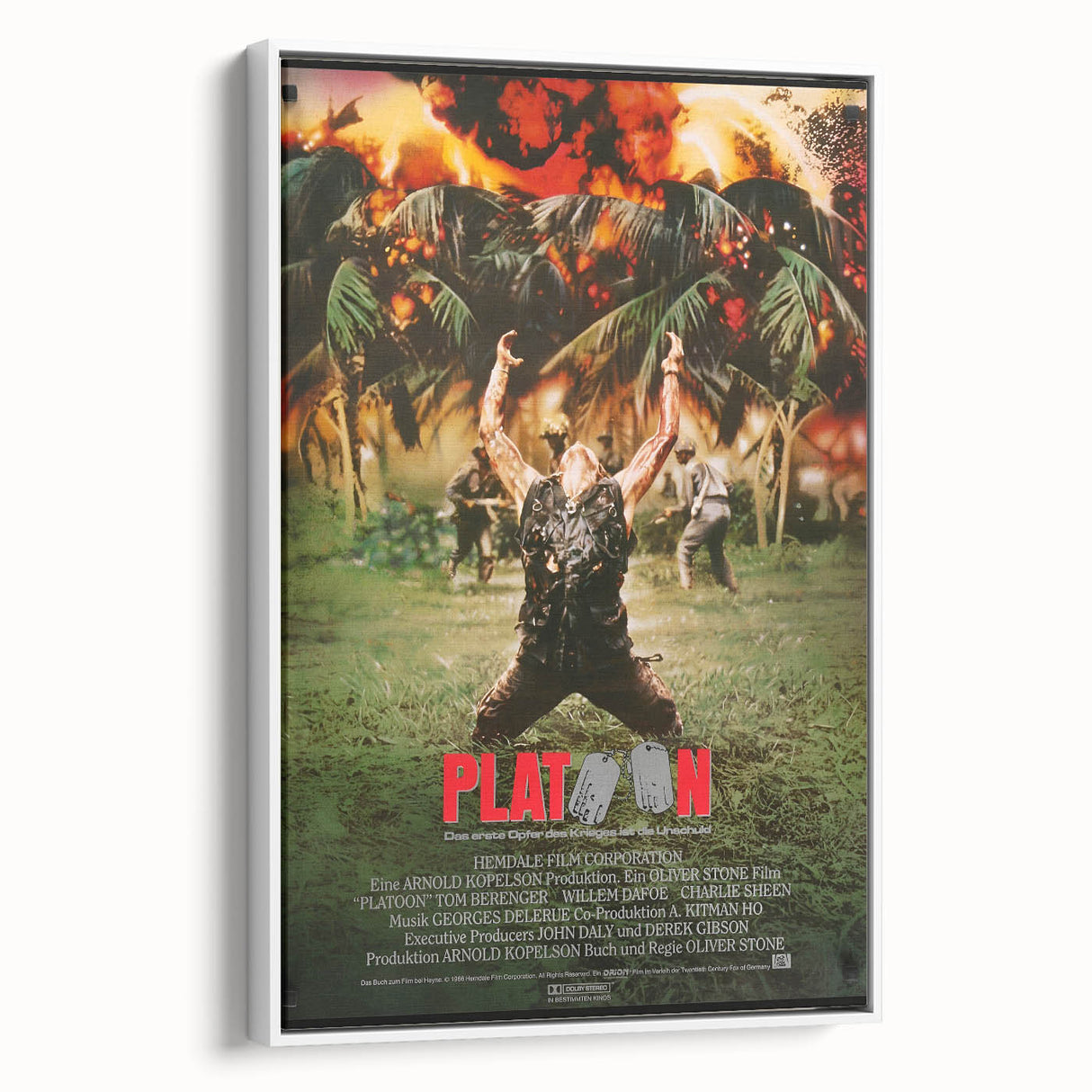 Retro Platoon Poster Art - Vintage 80s War Movie Prints