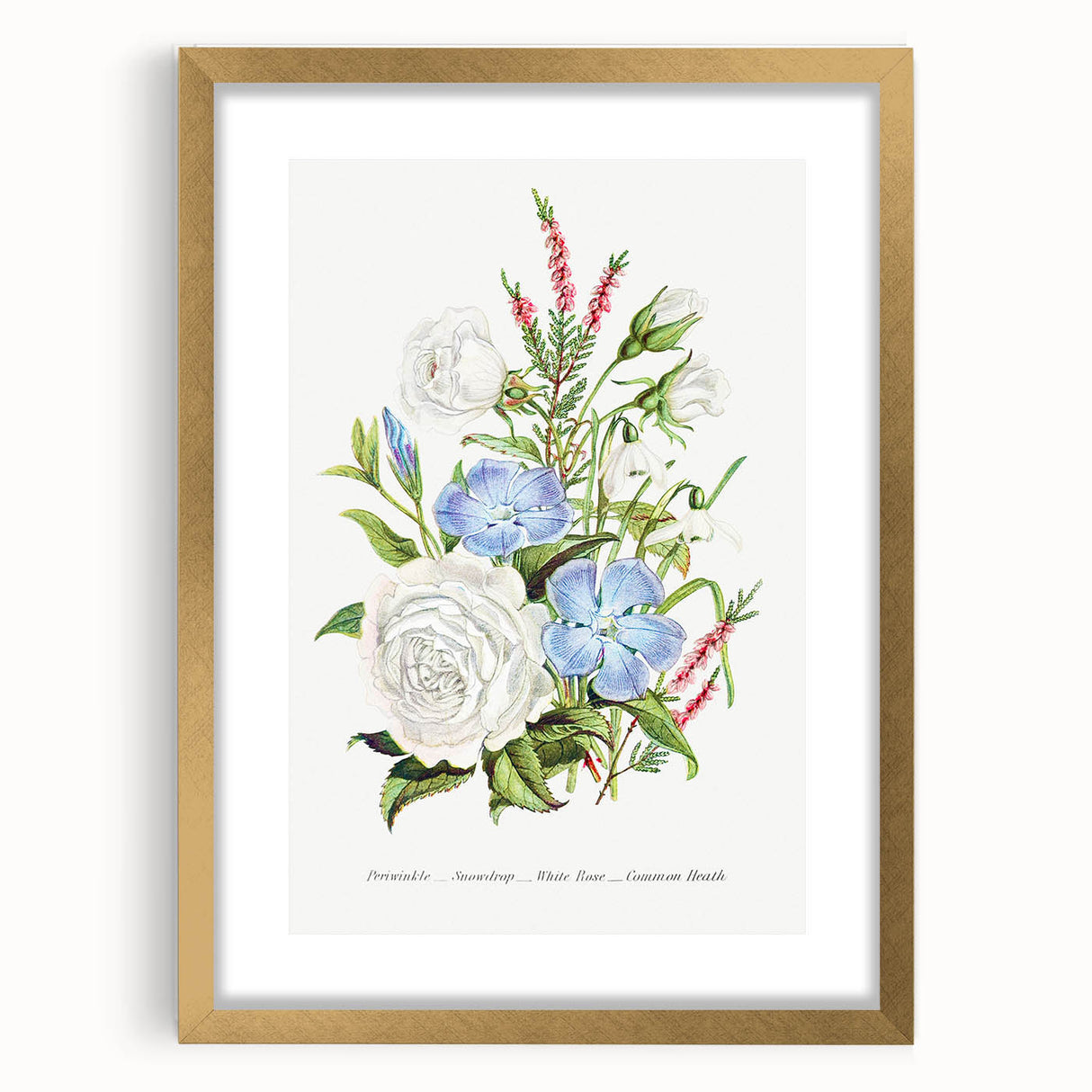 Romanticism Art: Floral Bouquet Illustration Canvas Print
