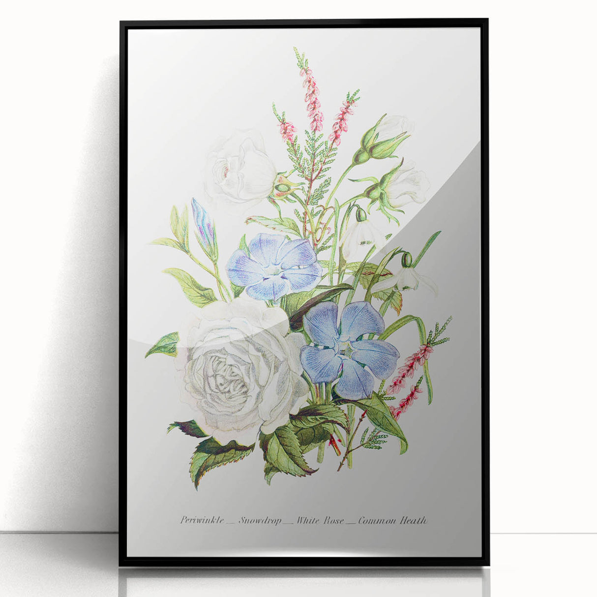 Romanticism Art: Floral Bouquet Illustration Canvas Print