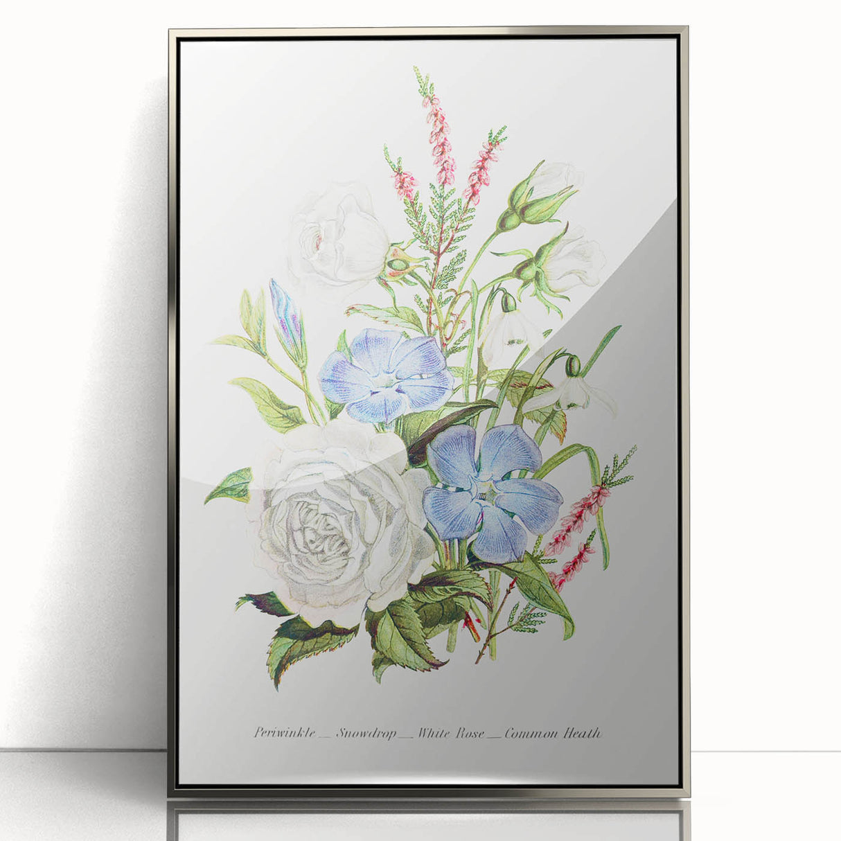 Romanticism Art: Floral Bouquet Illustration Canvas Print