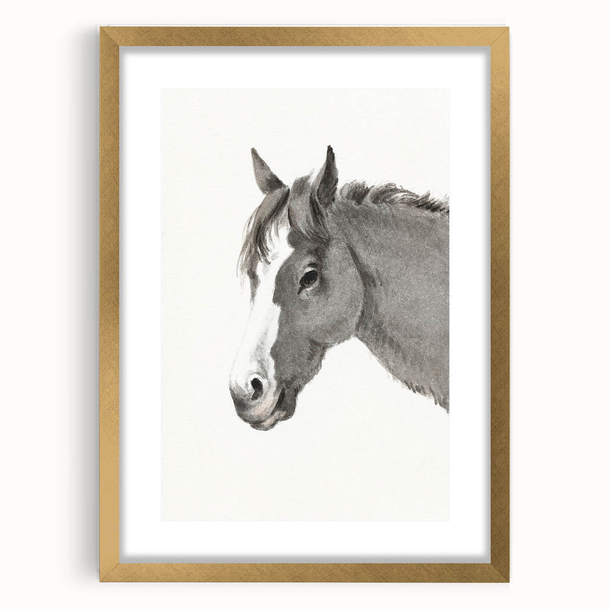 Romanticism Art: Horse Portrait by Jean Bernard Canvas Print