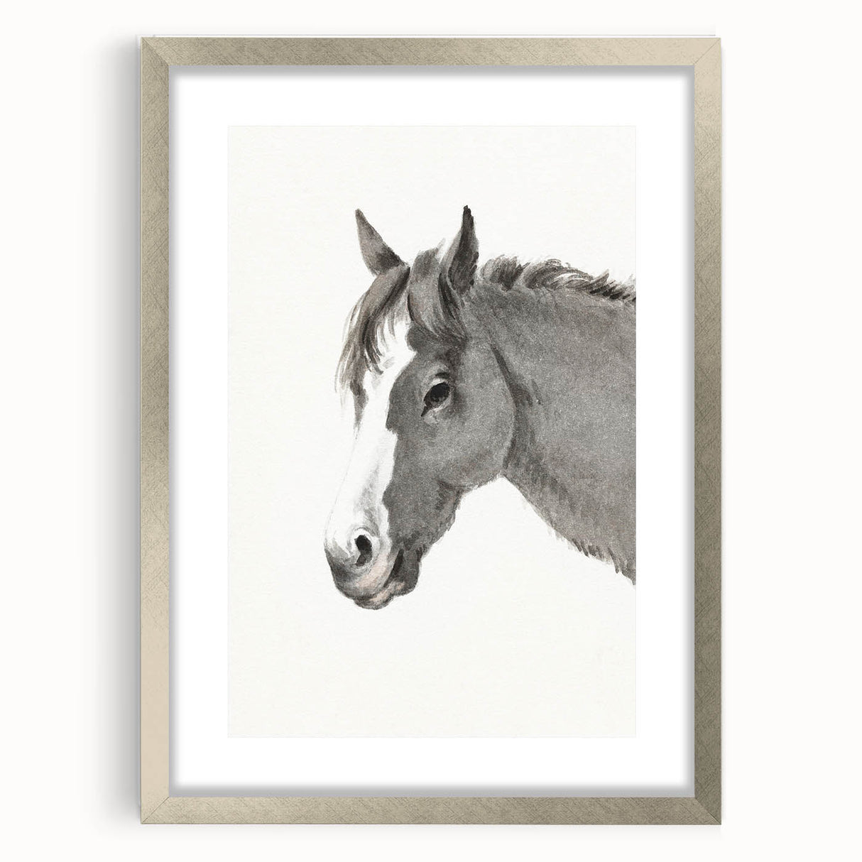 Romanticism Art: Horse Portrait by Jean Bernard Canvas Print