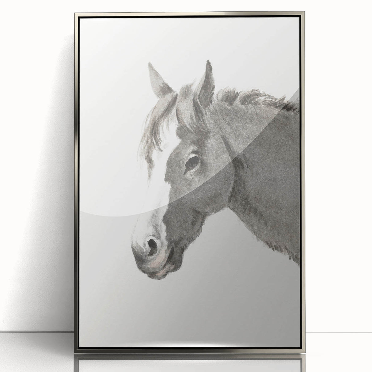 Romanticism Art: Horse Portrait by Jean Bernard Canvas Print