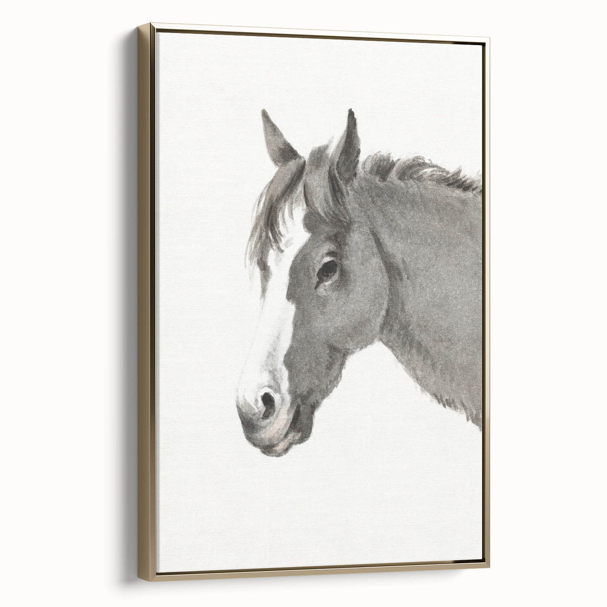 Romanticism Art: Horse Portrait by Jean Bernard Canvas Print